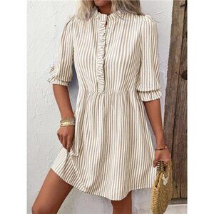 Striped Half Sleeve Dress